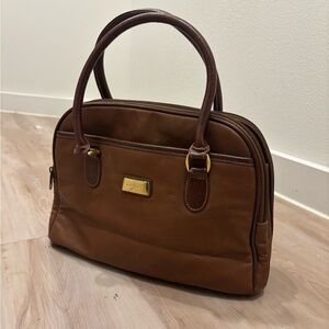 Faux Leather Warm Brown Rossetti Clutch Purse